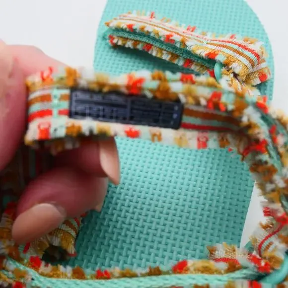 NEW Teva Girl's  Kids 1  Midform Fray Sandals  Frazier Cascade Green Blue - Picture 7 of 8